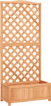 Outsunny Jardinieră cu Grilaj pentru Plante Cățărătoare și Bază Spațioasă, 76x36x170 cm, Maro | Aosom Romania (845-635V02BN)
