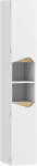 HomCom Dulap de baie îngust dulap înalt cu 2 uși, 2 compartimente deschise, pentru baie 30 x 34, 6 x 182 cm Alb | Aosom Romania (834-902V90WT)