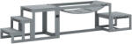 PawHut Set Agility pentru câini Set de 3 piese echipament Agility cu punte, scară, platformă, lemn de brad, 117 x 50 x 56 cm, Gri | Aosom Romania (D07-060V00GY)