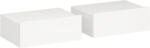 HOMCOM Set de 2 Noptiere Suspendate pentru Dormitor cu Sertar, 40x30x15 cm, Alb | Aosom Romania (831-481V82WT)