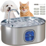 PawHut Fântână Apă Inox Automată 7L | Aosom Romania (D08-071V90SR)