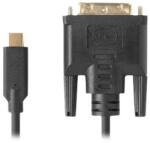 Lanberg USB-C DVI-D 24+1 Átalakító Fekete 3m CA-CMDV-10CU-0030-BK (CA-CMDV-10CU-0030-BK)