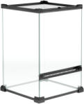 PawHut Terariu din sticlă pentru reptile vivariu 12 L cu capac din plasă metalică, 20 x 20 x 30 cm, negru | Aosom Romania (D40-039V00BK)