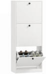 HomCom Mobilier pentru pantofi HOMCOM, 3 sertare, pentru pana la 12 perechi de pantofi, PAL, Alb | Aosom Romania (837-564V90WT) Pantofar
