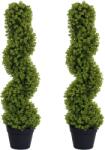 HOMCOM Set de 2 plante decorative, Plante artificiale în ghiveci, Plante artificiale pentru casă, interior, exterior, 90 cm, Verde | Aosom Romania (830-951V01GN)