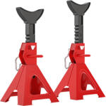 HOMCOM Set de 2 cricuri auto cricuri de ridicare capacitate 3 tone înălțime reglabilă 290-418mm cui de siguranță roșu | Aosom Romania (C20-075V00RD)