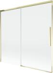 Mexen Rox, kétszárnyú tolóajtós kádparaván 170 x 150 cm, 8 mm-es átlátszó üveg, arany fényes profil, 8C9-170-001-50-00 (8C9-170-001-50-00)