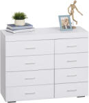 HOMCOM Comodă Elegantă pentru Casă și Birou cu Design Modern și Spațiu Amplu de Depozitare, 90x35x73 cm, Alb | Aosom Romania (831-139) Comoda