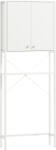 HomCom Mobilier HOMCOM pentru Baie Deasupra WC-ului cu Dulap și Raft Deschis, Mobilier Salvaspazio cu Picioare din Metal pentru Baie și Spălătorie, 64x20x180 cm, Alb | Aosom Romania (834-883V90WT)