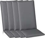 Outsunny Lot de 4 perne de scaun pentru exterior cu curele si banda reglabila, anti-decolorare UPF50+, 124x50x5cm, gri | Aosom Romania (84G-670V01CG)