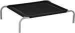 PawHut Pat de Câine Înălțat și Portabil cu Scaun Respirabil, Pat pentru Câini din Metal și Țesătură, 89x58x20 cm, Negru | Aosom Romania (D04-064V01BK)