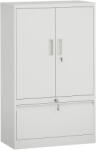 HOMCOM Dulap pentru Birou cu Raft Interior Reglabil și Sertar Alb | Aosom Romania (924-121V01WT) Comoda