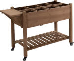 Outsunny Raised Garden Bed Planter Box w/ 8 Grow Grids, Storage Shelf & Lockable Wheels | Aosom Romania (845-396V01)