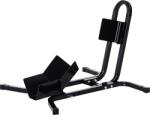 HOMCOM Suport pentru Motocicletă Reglabil pe 3 Nivele, Sistem de Blocare Roți Motocicletă în Metal cu Găuri, 60x55x43 cm, Negru (AA0-057)