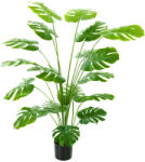 HOMCOM Plantă artificială arbore Monstera deliciosa cu ghiveci inclus înălțime 150 cm interior verde | Aosom Romania (830-800V03GN)