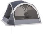 Outsunny Cort de camping tip dôme familial pentru 6-8 persoane cu 4 uși cu plasă de zippé, material Oxford și cârlig pentru lampă | Aosom Romania (A20-232GY) Cort
