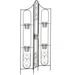 Outsunny Suport Compact pentru Plante, 5 Ghivece Incluse, Ideal pentru Spații Mici, Negru | Aosom Romania (845-571)