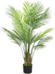 HOMCOM Plantă artificială interioară 120 cm, palmier arbore artificial cu ghiveci din plastic și flocare, verde | Aosom Romania (830-987V00GN)