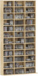 HOMCOM Depozite pentru CD-uri și DVD-uri, bibliotecă de depozitare 1116 CD-uri/528 DVD-uri, 36 compartimente și rafturi reglabile, chenar | Aosom Romania (836-014V00AK)
