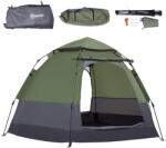 Outsunny Cort pop-up cort de camping 3-4 pers. cort cupolă impermeabilizat ușor ventilat ușor de montat 2 uși mari dim. 2, 6L x 2, 6l x 1, 5H m fibră de sticlă poliester oxford verde gri | Aosom Romania (A20-1 Cort