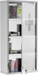 HOMCOM Dulap medicamente cu 4 rafturi HOMCOM, 30x12x60cm | Aosom Romania (02-0330)