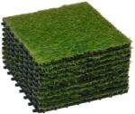 Outsunny Dale pentru Gradina cu Iarba Sintetica 30x30cm 10 Bucati, Gazon Artificial Realist, Densitate 6500 Verde (844-127V01DG)
