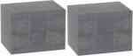 HOMCOM Set de 2 Noptiere Suspendate cu 2 Sertare, 40x29x30 cm, Gri | Aosom Romania (831-962V00GY)