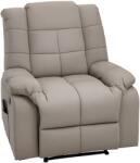 HOMCOM Fotoliu de Relaxare cu Masaj din Piele Artificiala | Aosom Romania (700-124V91GY)