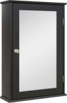 Kleankin Mobilier de Baie Dulap Suspendat cu Oglindă 41x14x60cm Negru | Aosom Romania (834-399V80BK) Comoda