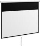 HomCom Ecran Proiector 100", 16: 9, Montaj Perete/Tavan, Material Mat Premium, Blocare Automată, 221x124 cm, Alb | Aosom Romania (001-017V01WT)