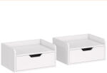HOMCOM Set de 2 noptiere murale noptiere suspendate sertar poliță aspect lemn dim. 40L x 30l x 19, 5H cm | Aosom Romania (831-629V80WT)