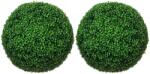 HOMCOM Set de 2 Bile Artificiale, Bile de Arbori Topiari din Buxus, Plante False de Interior în Aer Liber pentru Casă, Ø50cm, Verde | Aosom Romania (830-790V01GN)