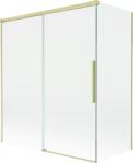 Mexen Rox, kétszárnyú tolóajtós kádparaván 140 + 70 x 150 cm, 8 mm-es átlátszó üveg, matt arany profil, 8C9-140-070-55-00 (8C9-140-070-55-00)