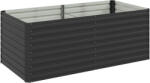 Outsunny Jardinieră ridicată galvanizată dreptunghiulară pentru exterior - fund deschis - 160 x 80 x 60 cm, gri | Aosom Romania (84H-209V00CG)