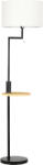 HomCom Lampă de podea cu etajeră, Lampă de podea, Fermoar, E 27, 40 W, Bambus, Natural + Negru | Aosom Romania (B31-333)