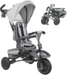 AIYAPLAY Triciclu bebeluș evolutiv 6 în 1, triciclu copil pliabil cu mânere pentru părinți reglabile, scaun pivotant 360°, gri | Aosom Romania (370-406V00GY)