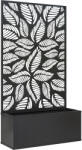 Outsunny Jardinieră cu Grilaj pentru Plante Cățărătoare cu Montare pe Perete sau Independent, 61x23x113 cm, Negru | Aosom Romania (84H-172V00BK)