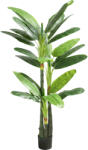 HOMCOM Arbore Artificial de Banan 180 cm cu Ghiveci, Plantă Falsă cu 18 Frunze pentru Decor Interior sau Birou, Verde | Aosom Romania (830-439V01GN)