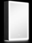 HomCom Dulap cu Oglindă pentru Baie cu Lumini LED și Priză pentru Aparat de Ras, Dulap Suspendat cu Funcție Anti-Ceață, Reglare Luminozitate, 3 Culori, Negru | Aosom Romania (834-790V00BK)