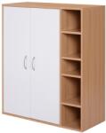 HomCom Dulapior de Perete cu 2 Usi Basculante Rafturi Reglabile Dormitor si Hol Lemn 80x32x90, 5cm HOMCOM | Aosom Romania (833-588) Pantofar