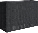 Outsunny Jardinieră înălțată din rășină împletită, suport flori cu vas detașabil și picioare reglabile, cadru din oțel, negru | Aosom Romania (867-306V00BK)