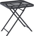Outsunny Masă de grădină pliabilă 70 x 70 cm, rezistentă la intemperii, masă balcon pliabilă cu design decupat pătrată Negru | Aosom Romania (84G-680V00BK)