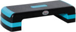 HOMCOM Step Fitness pentru Aerobic, Stepper Reglabil pe 3 Inaltimi 10-15-20cm din Plastic pentru Antrenament Acasa, Negru si Albastru (A90-298BK)