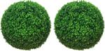 HOMCOM Set de 2 Bile Artificiale, Bile de Arbori Topiari din Buxus, Ø40cm, Verde | Aosom Romania (830-790V00GN)