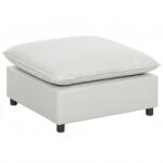 HOMCOM Otomană pătrată pentru living, ottoman cu picioare din plastic, pouf pentru dormitor, hol, 75x75x40 cm, gri | Aosom Romania (838-620V01GY)
