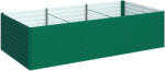 Outsunny Jardinieră ridicată galvanizată dreptunghiulară pentru exterior - fund deschis - 240 x 120 x 60cm, verde | Aosom Romania (84H-209V02GN)