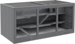 PawHut cușcă pentru hamster pitic, cușcă pentru rozătoare, cutie pentru animale mici, încuiabilă, lemn, ușor de întreținut, Gri | Aosom Romania (D51-427V00GY)