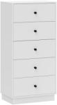 HOMCOM Comoda Sideboard cu 5 sertare Comodă din lemn în stil modern 47 x 29 x 95 cm Alb | Aosom Romania (831-969V90WT) Comoda