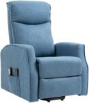 HOMCOM Fotoliu Recliner cu 8 Puncte de Masaj, Rabatabil la 135° cu Suport pentru Picioare, 74, 5x87, 5x110 cm, Albastru | Aosom Romania (700-106V90BU)