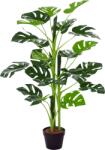 Outsunny Plante artificiale model Monstera cu 21 de frunze în ghiveci de ciment, interior sau exterior, dim. Ø16 x 100H cm | Aosom Romania (844-353)